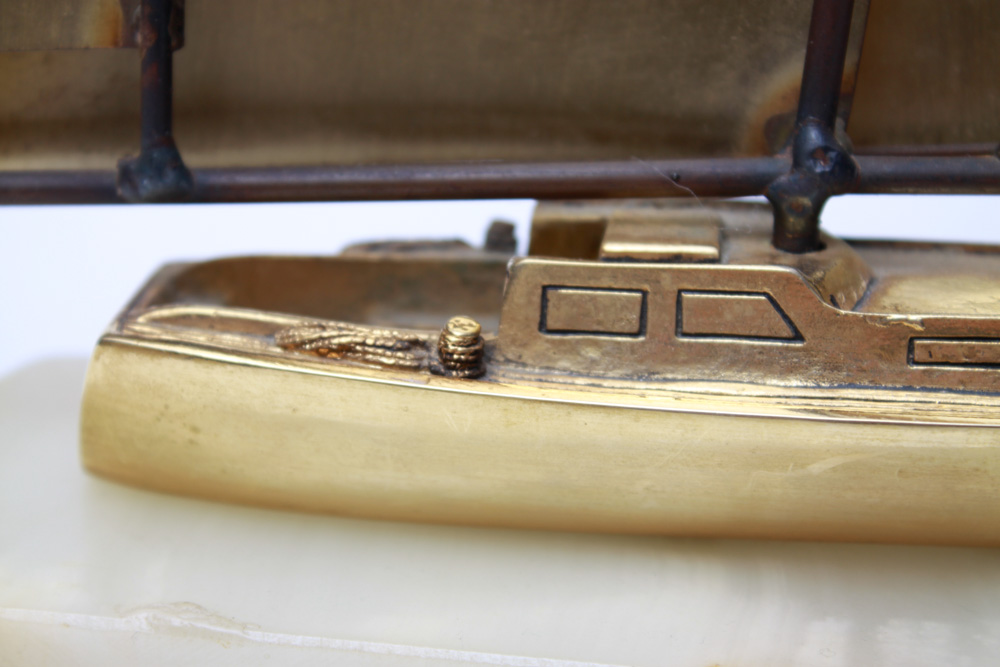 DeMott 24K Gold Plated Sailboat Sculpture