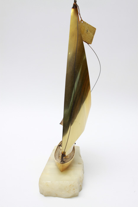 DeMott 24K Gold Plated Sailboat Sculpture
