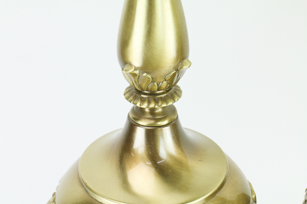 Pair of Tall Decorative Brass Lamps