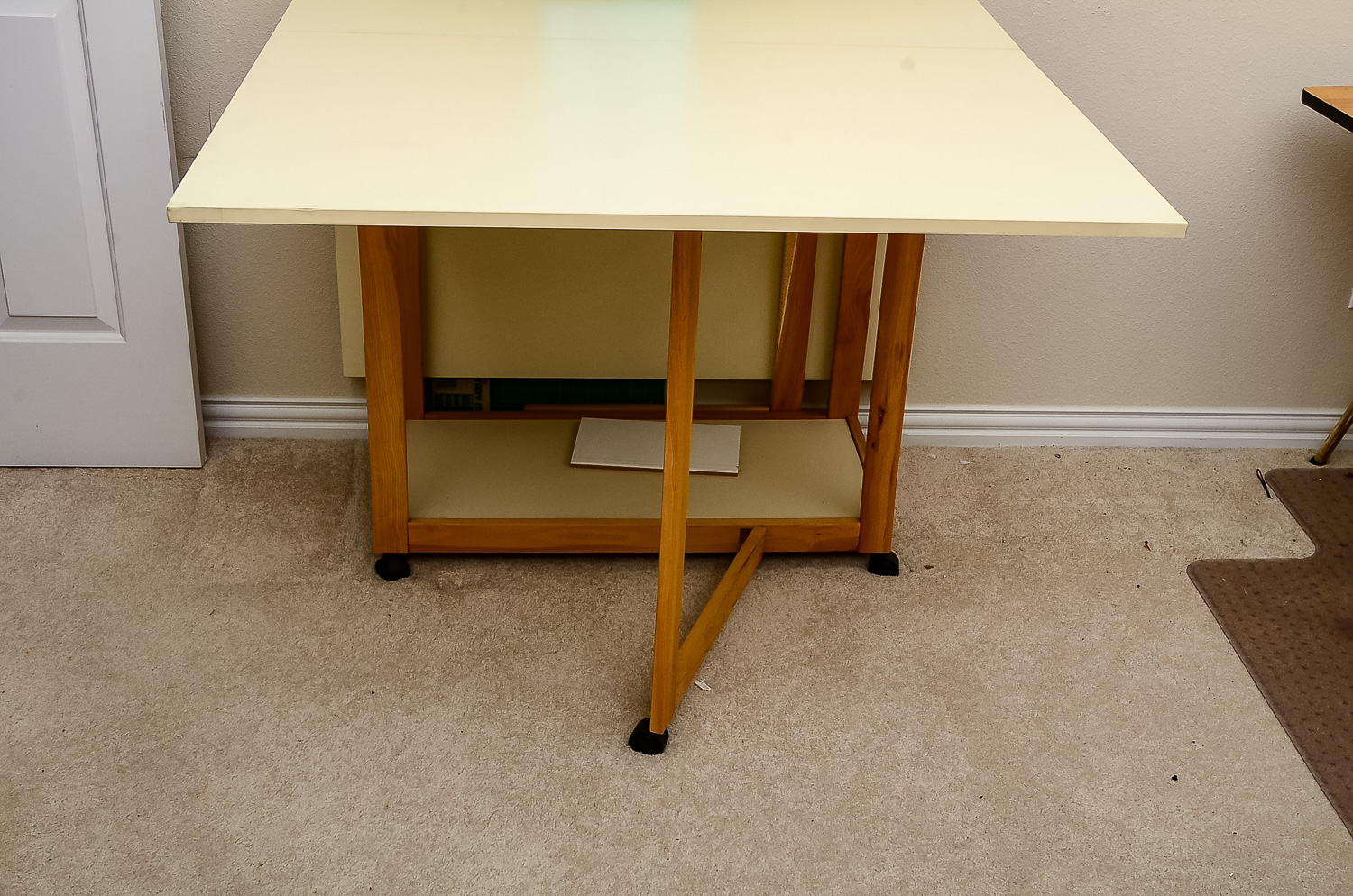 White Work Desk and Lamp