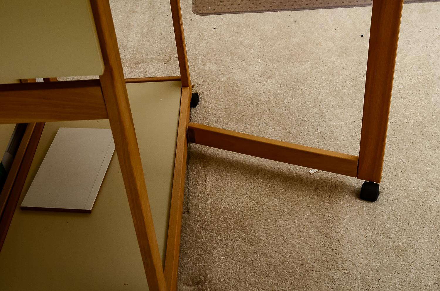 White Work Desk and Lamp