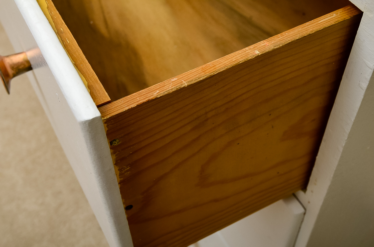 Glass Top Wood Dresser