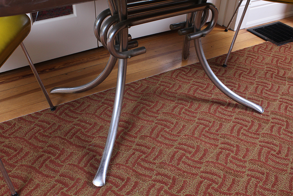 Retro 1950s Era Yellow Formica and Chrome Dining Table with Chairs