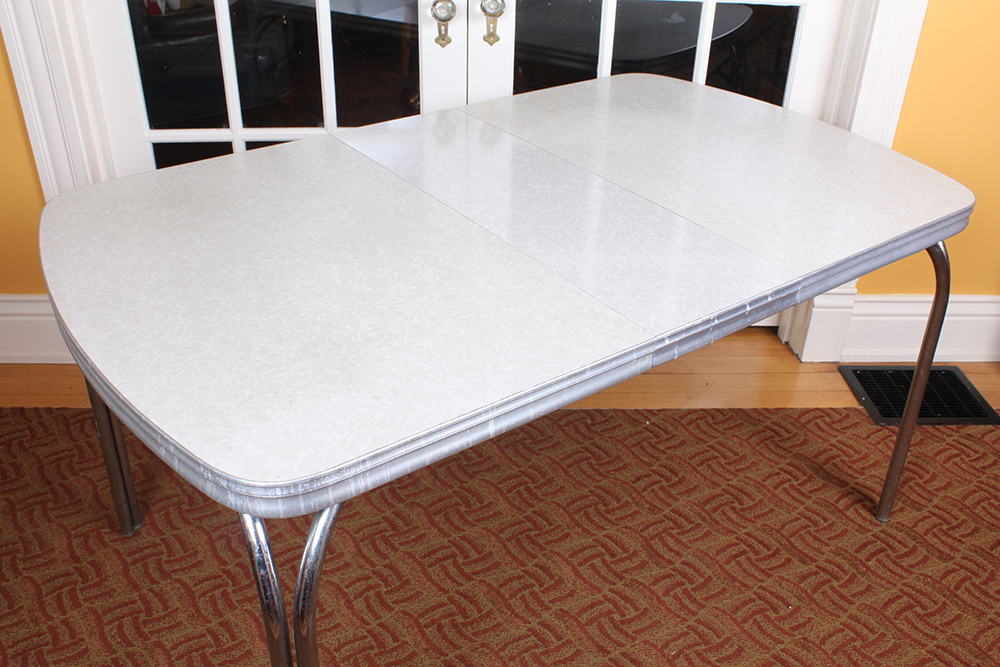Marbled Formica Topped 1950's Retro Dining Room Table