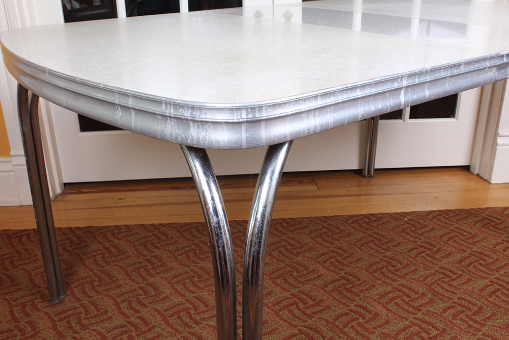 Marbled Formica Topped 1950's Retro Dining Room Table