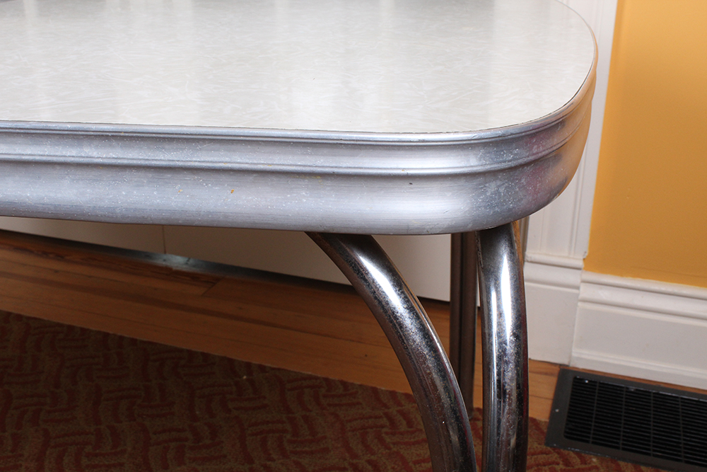 Marbled Formica Topped 1950's Retro Dining Room Table