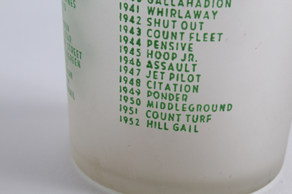 1953 Kentucky Derby Run for the Roses Glass