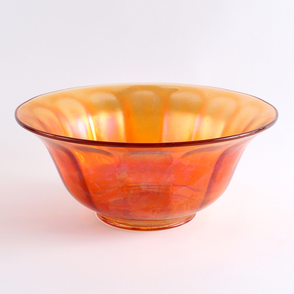 Marigold Carnival Glass Serving Bowl