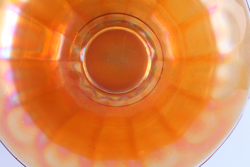 Marigold Carnival Glass Serving Bowl