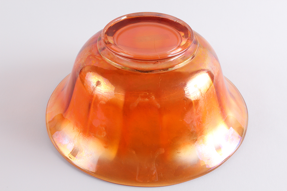 Marigold Carnival Glass Serving Bowl