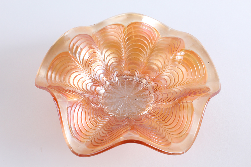 Honey Amber Carnival Glass