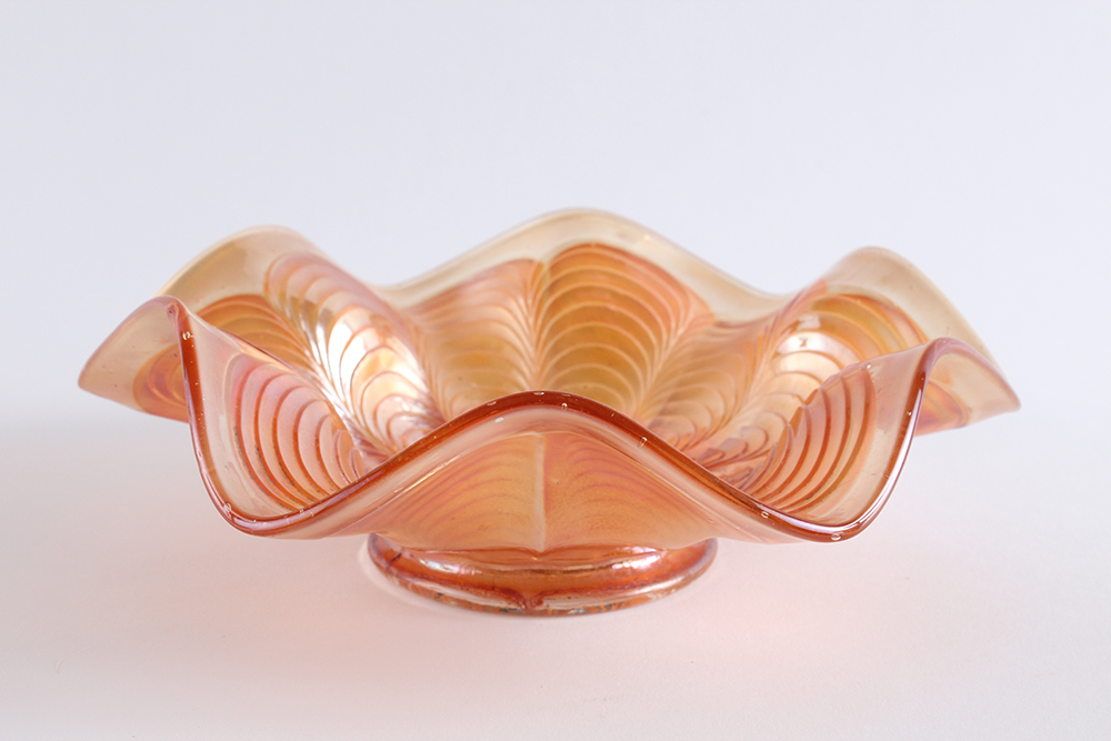 Honey Amber Carnival Glass