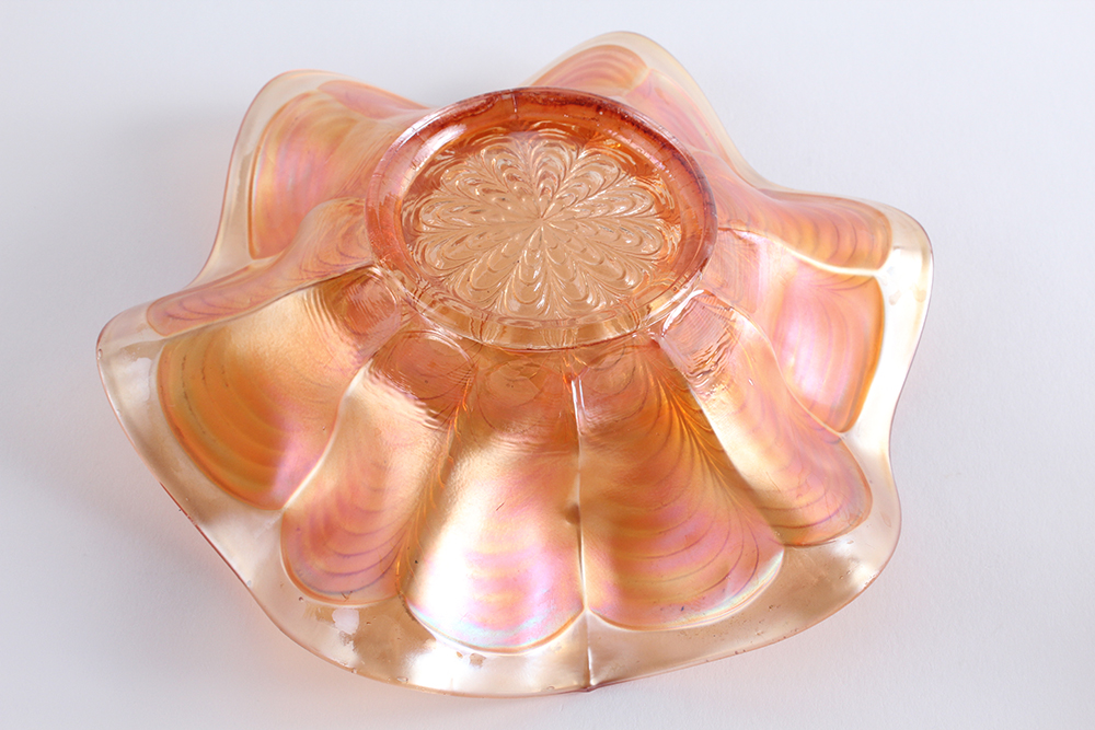 Honey Amber Carnival Glass