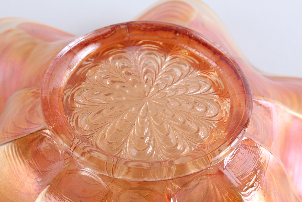 Honey Amber Carnival Glass