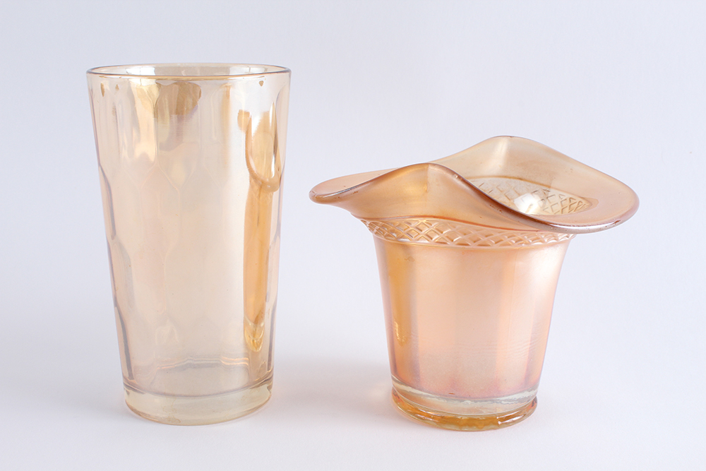 Honey Amber Carnival Glass