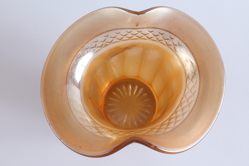 Honey Amber Carnival Glass