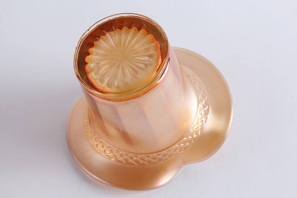 Honey Amber Carnival Glass