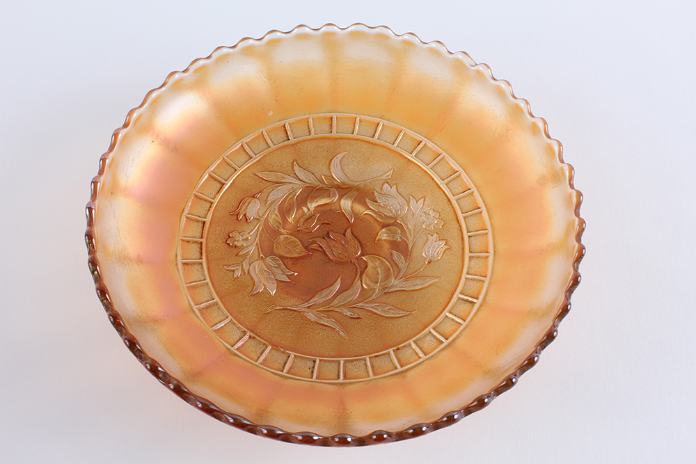 Marigold Carnival Glass Decor