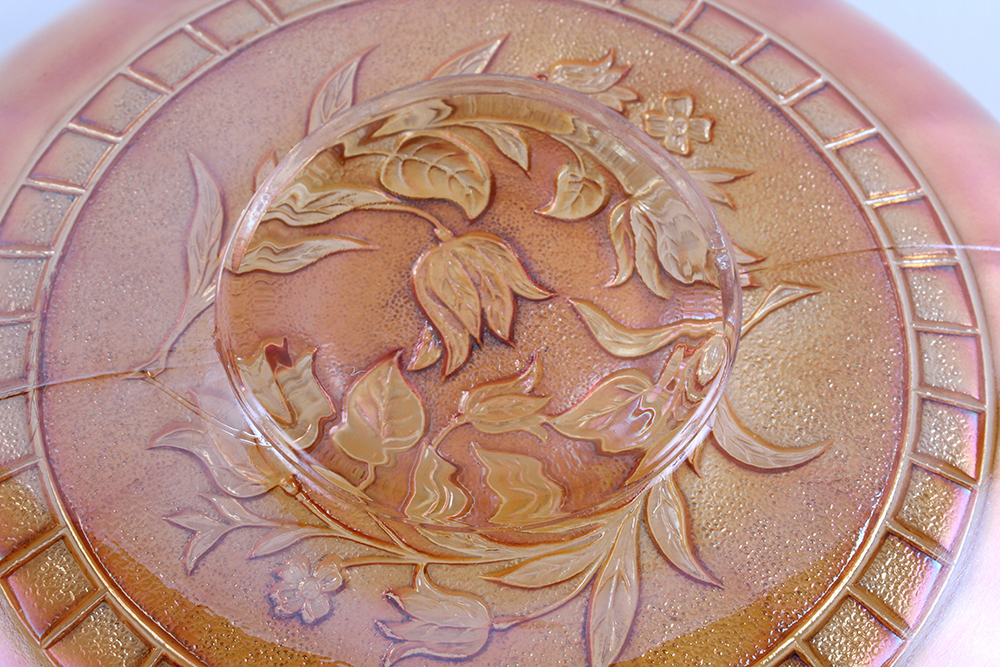 Marigold Carnival Glass Decor