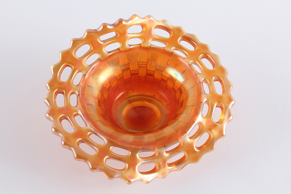 Marigold Carnival Glass Decor