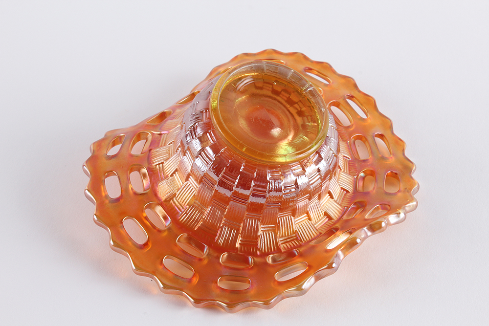 Marigold Carnival Glass Decor