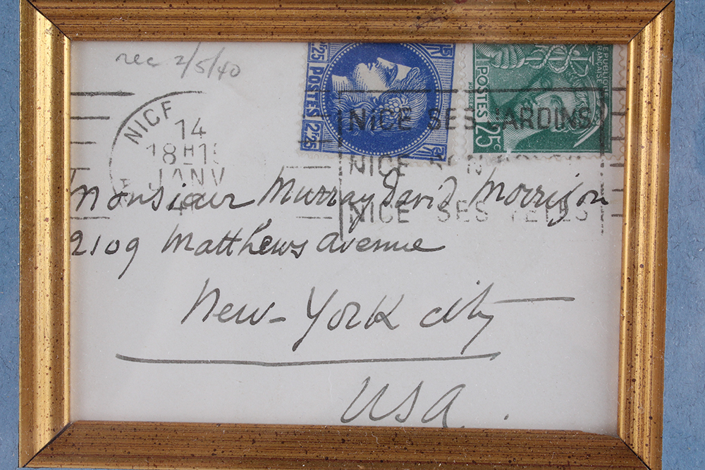 Henri Matisse Hand Signed Thank You Card