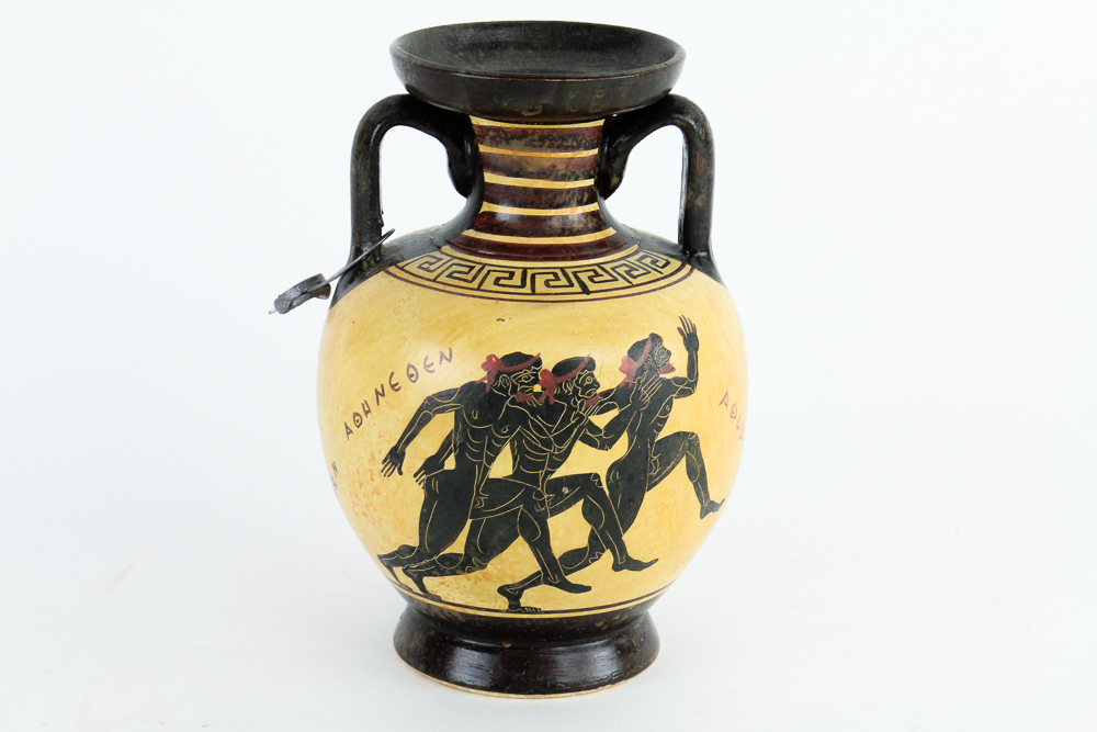 Greek Vase and Platter Set