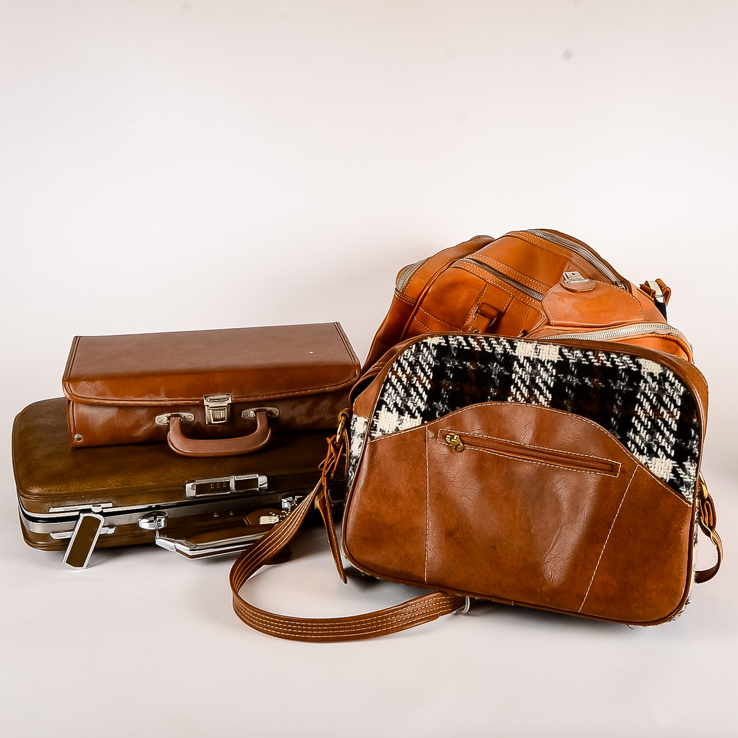 Collection of Vintage Luggage and Cassette Carrying Case