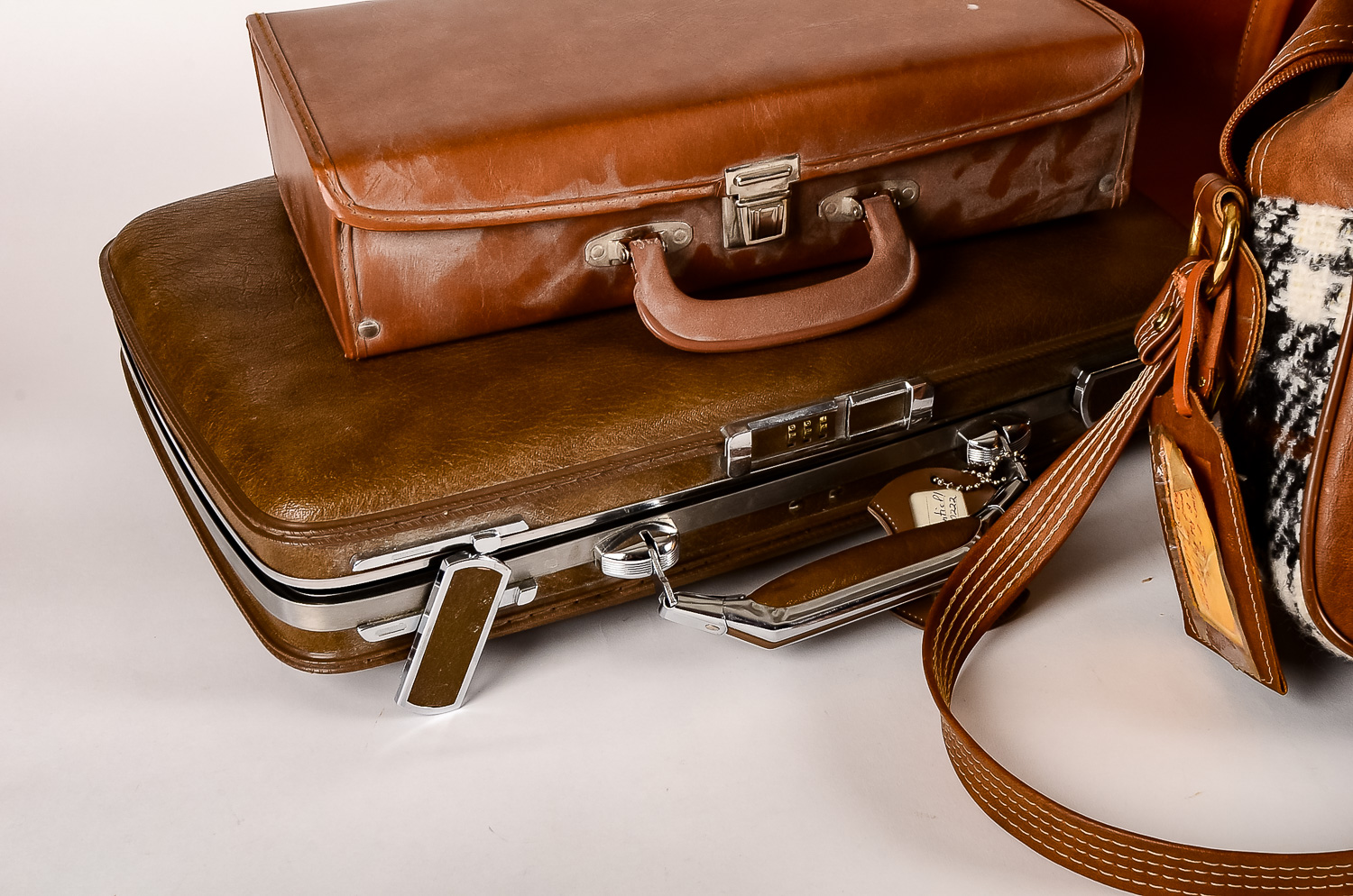 Collection of Vintage Luggage and Cassette Carrying Case