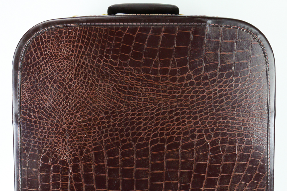 Vintage Faux Alligator Skin Suitcase