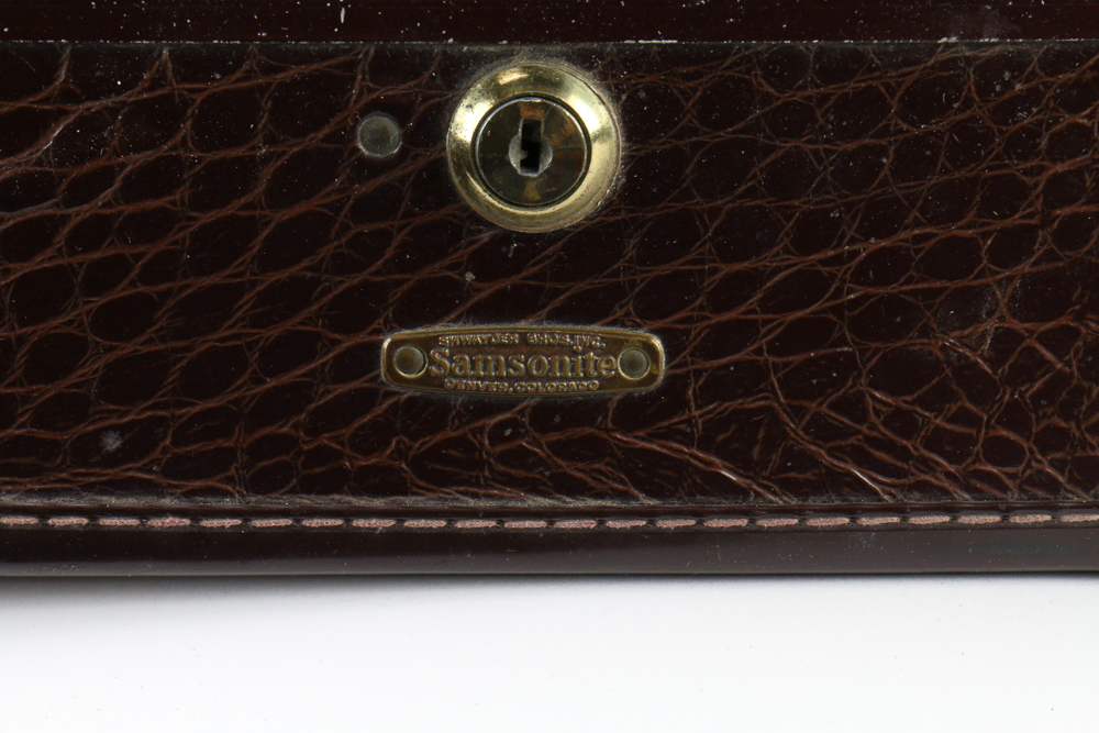 Vintage Faux Alligator Skin Suitcase