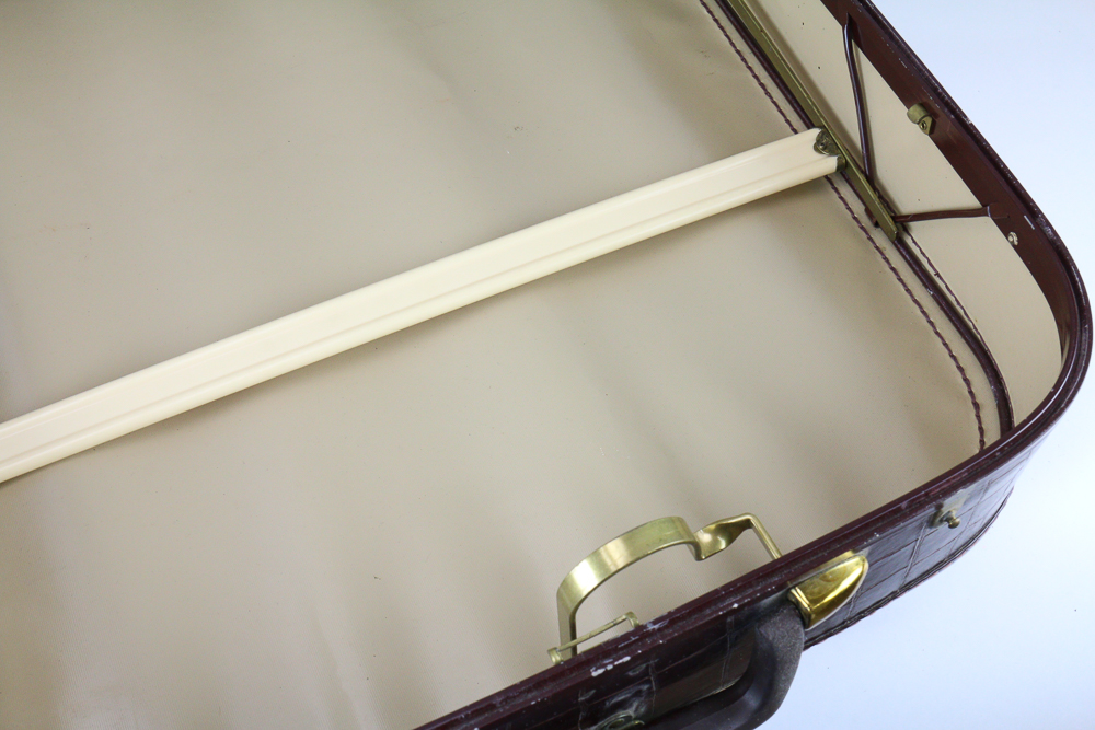 Vintage Faux Alligator Skin Suitcase