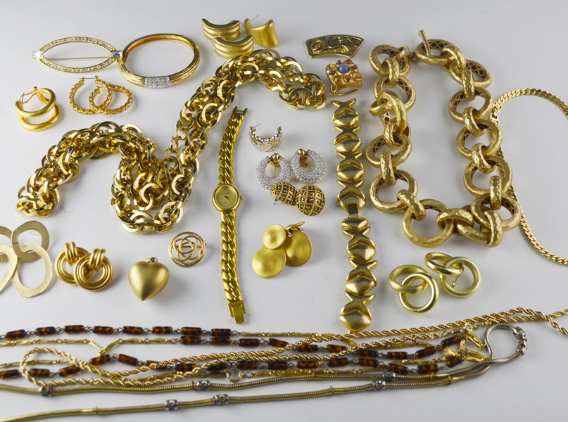 Gold Tone Costume Jewelry Collection