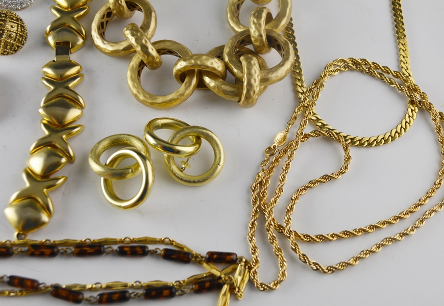 Gold Tone Costume Jewelry Collection