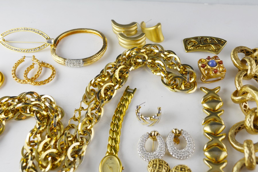Gold Tone Costume Jewelry Collection