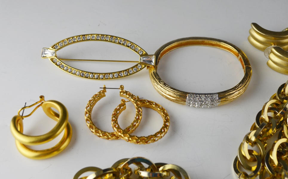 Gold Tone Costume Jewelry Collection
