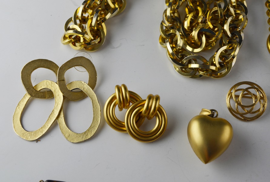 Gold Tone Costume Jewelry Collection