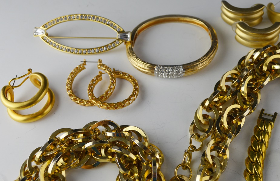 Gold Tone Costume Jewelry Collection
