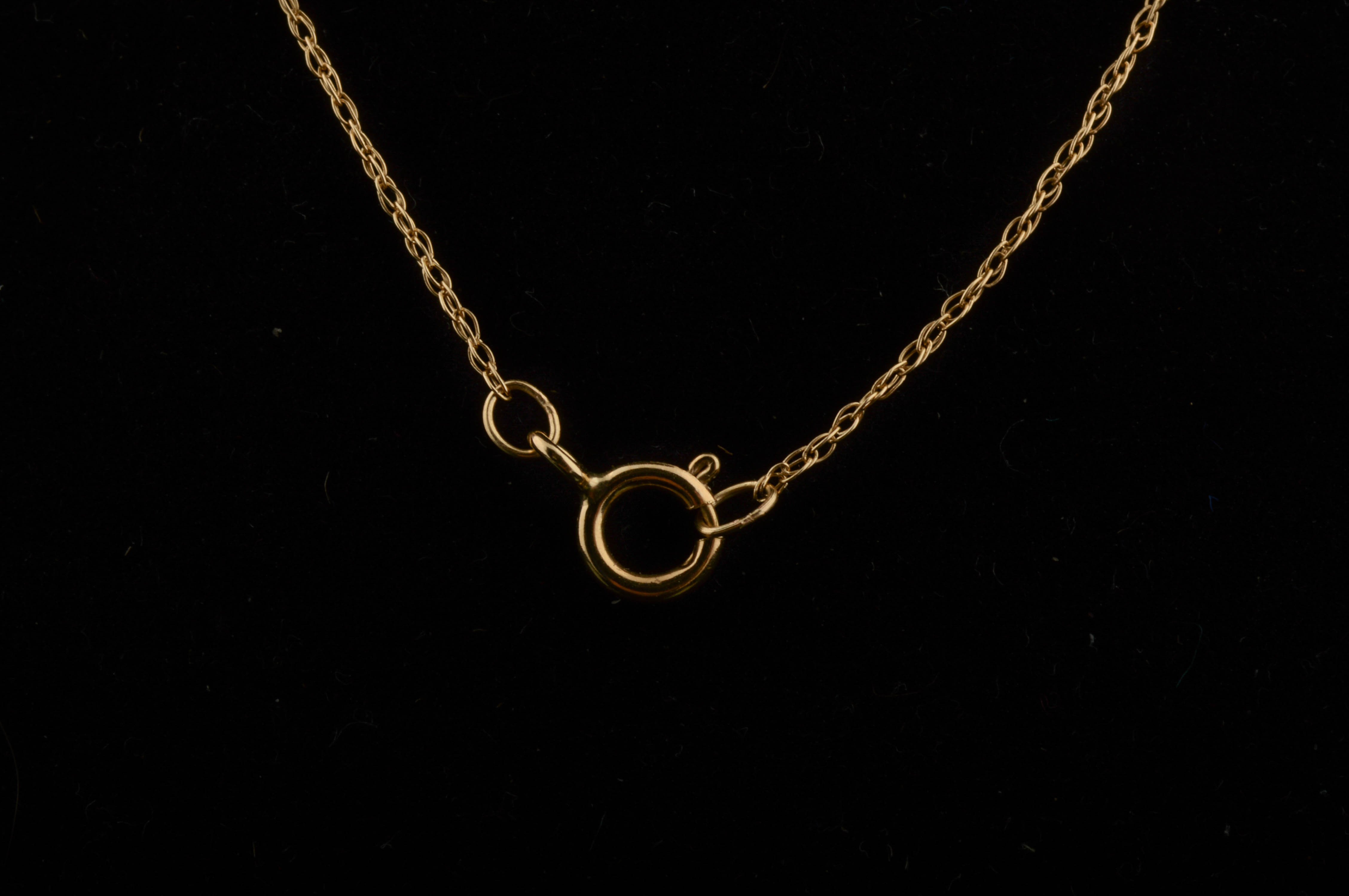 10K Yellow Gold and Diamond "Forever" Heart Pendant