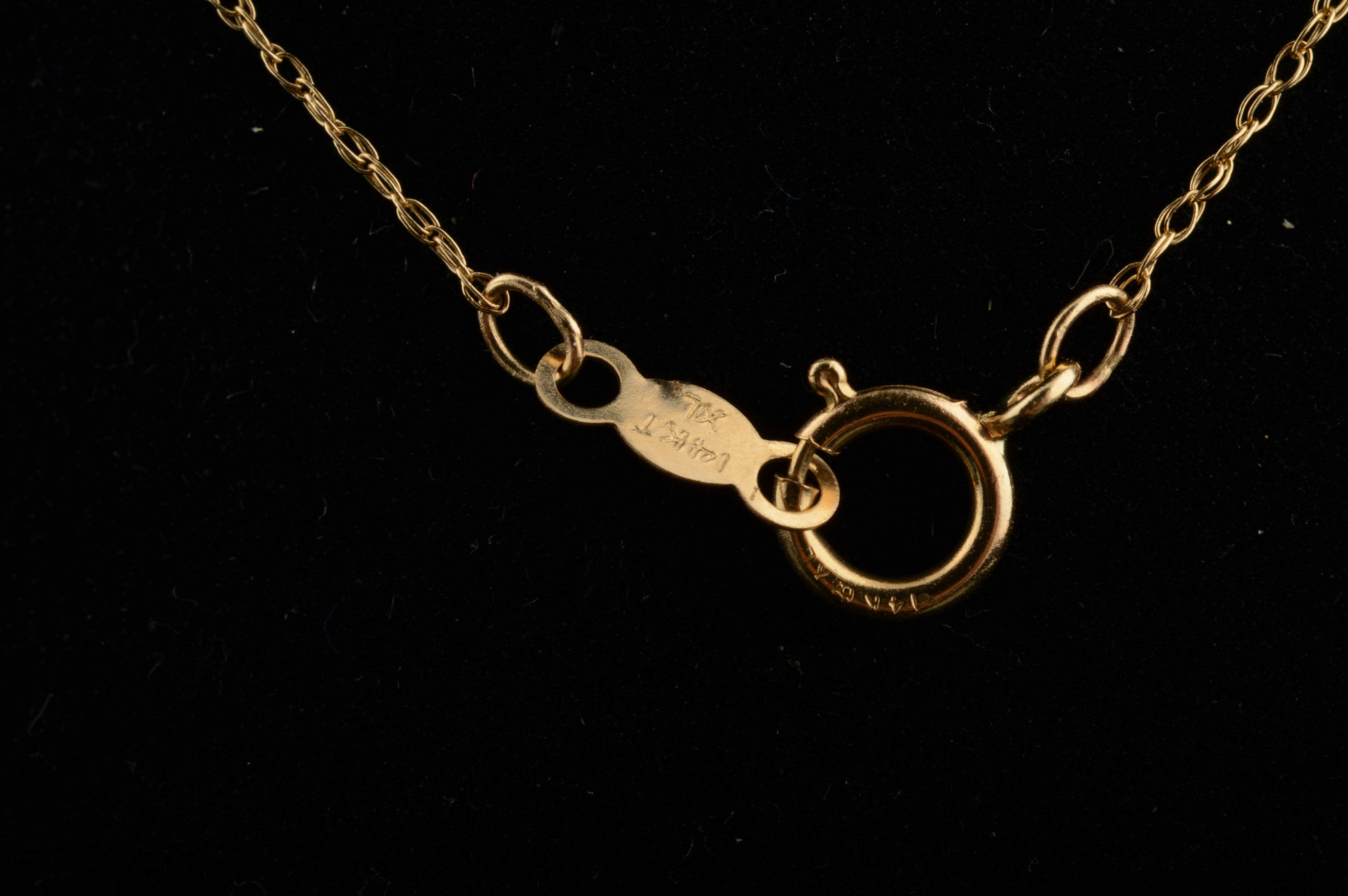 10K Yellow Gold and Diamond Heart Pendant