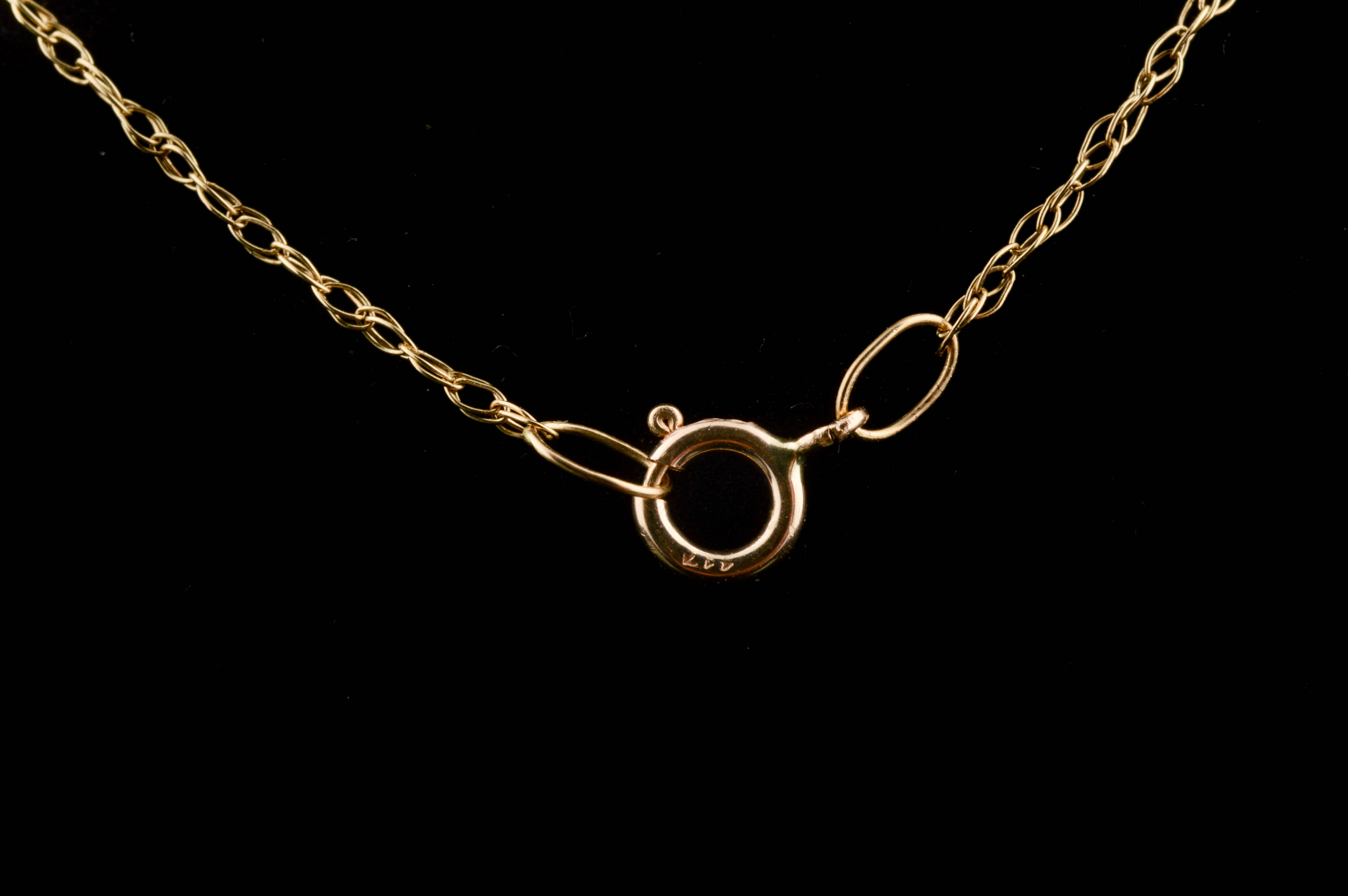 10K Yellow Gold Diamond and Amethyst Pendant Necklace