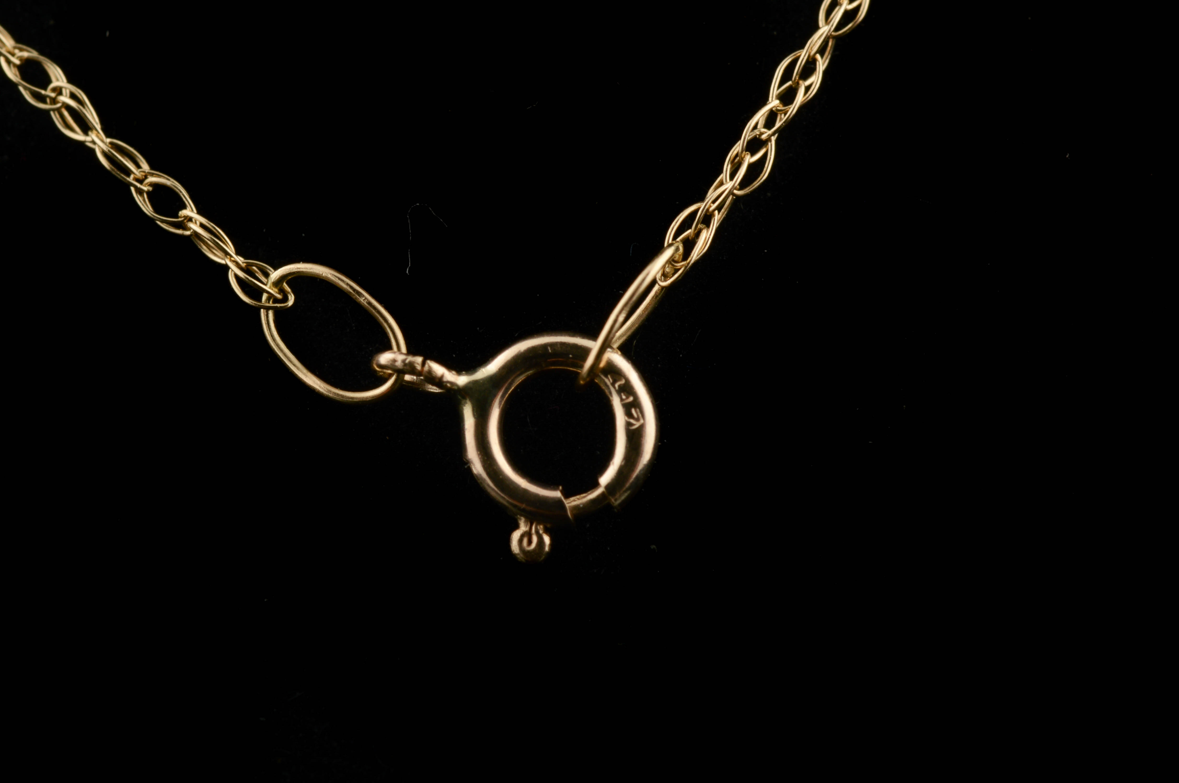 10K Yellow Gold and Diamond Triple Heart Pendant