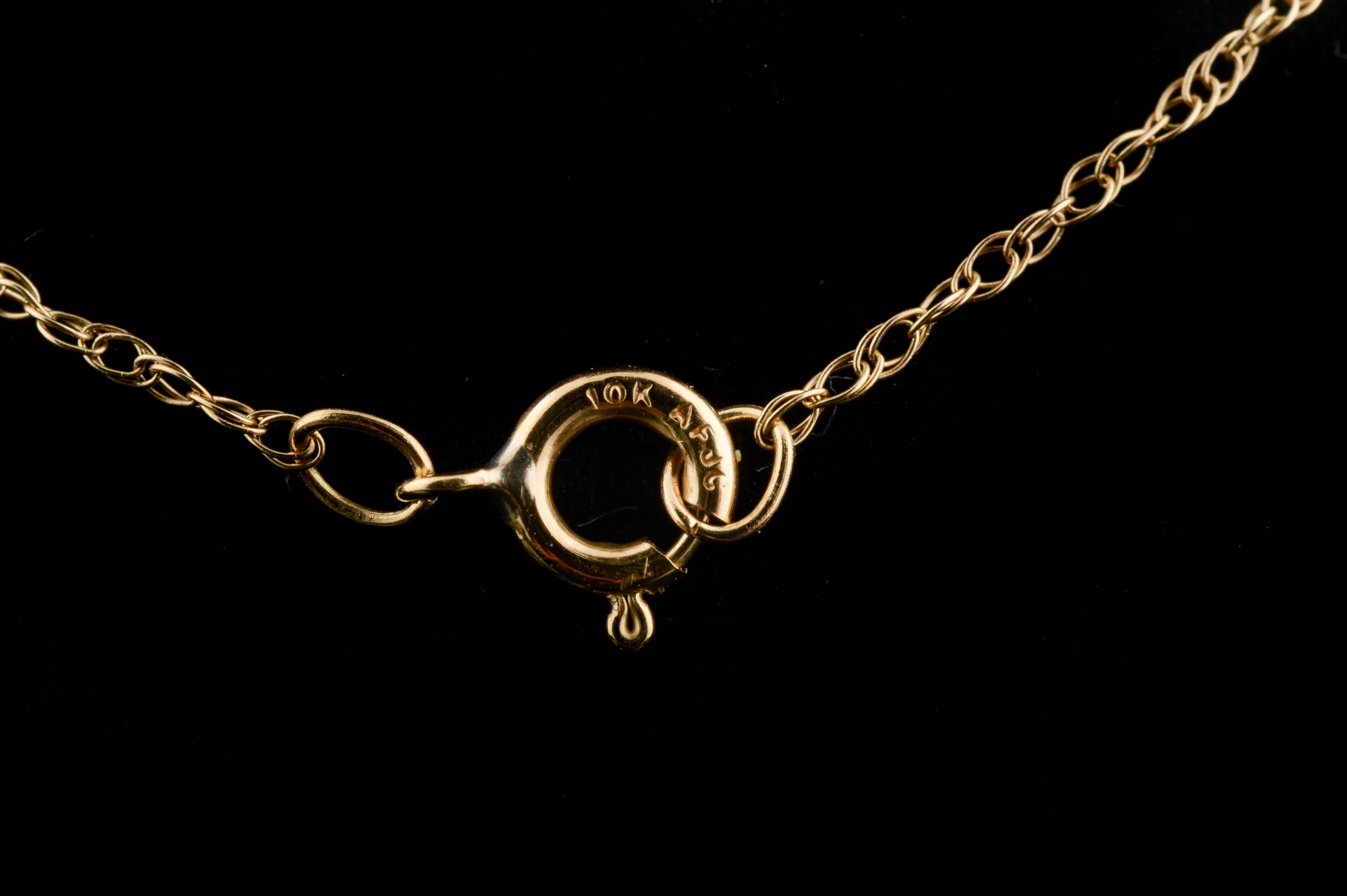 10K Yellow Gold and Diamond Pendant