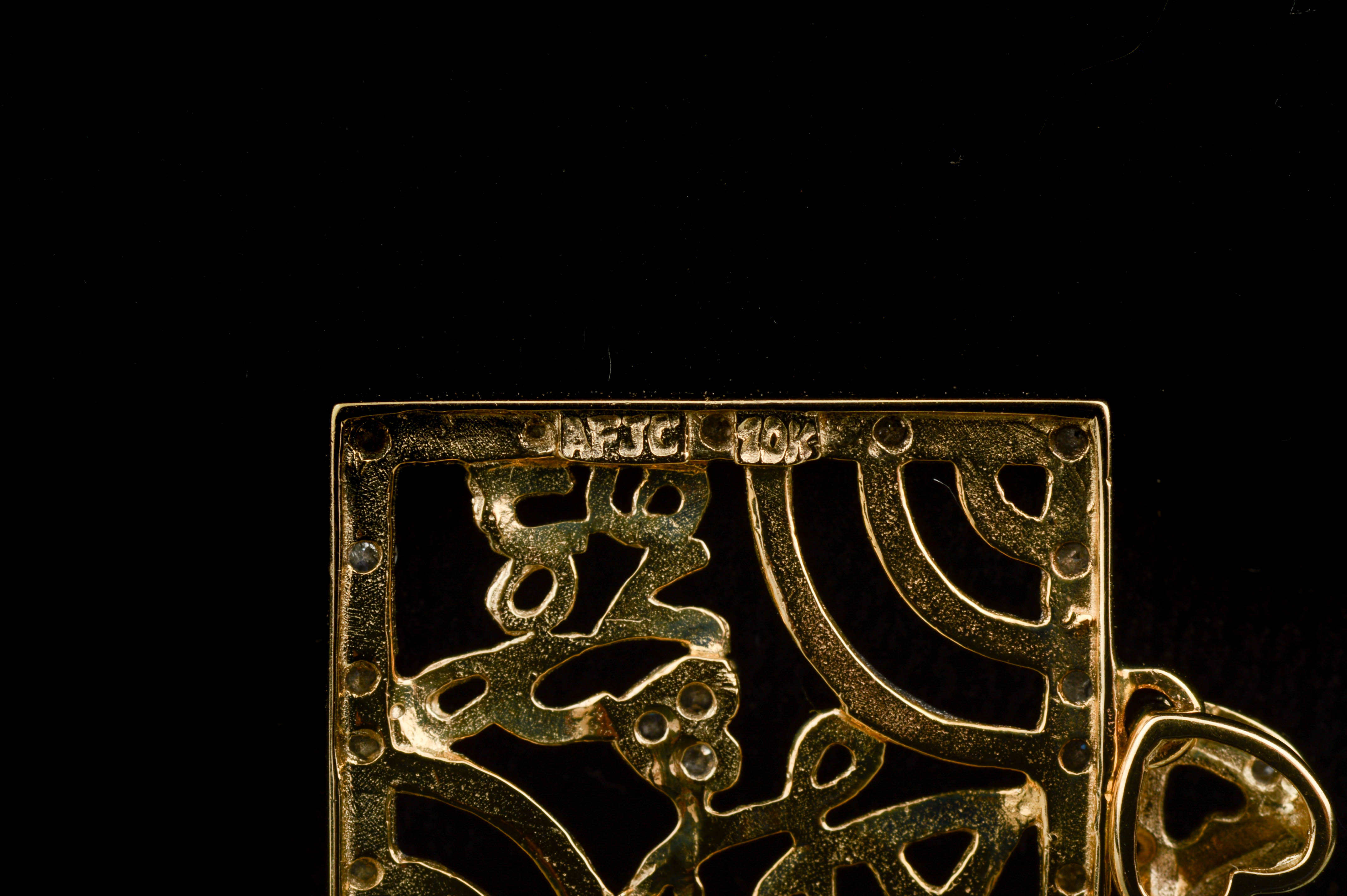 10K Yellow Gold "I Love You" Pendant