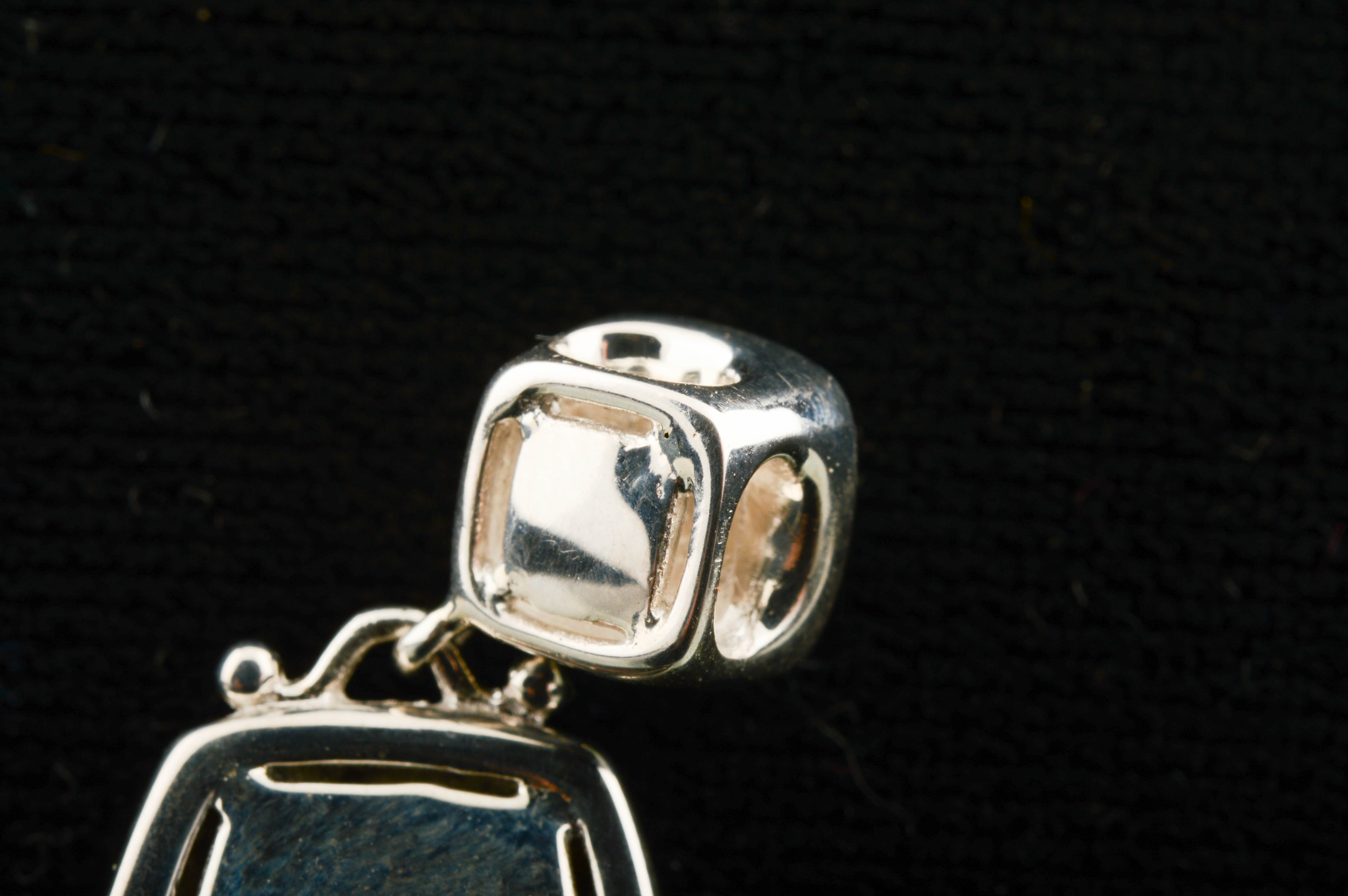 Asch Grossbardt Sterling Silver, 18K Yellow Gold Semi-Precious Gem Stone Pendant