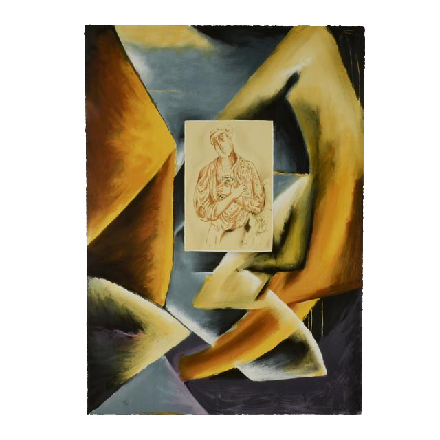 Sandro Chia LE Hand-Pulled Lithograph "Man with Four Eyes"