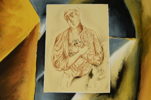 Sandro Chia LE Hand-Pulled Lithograph "Man with Four Eyes"