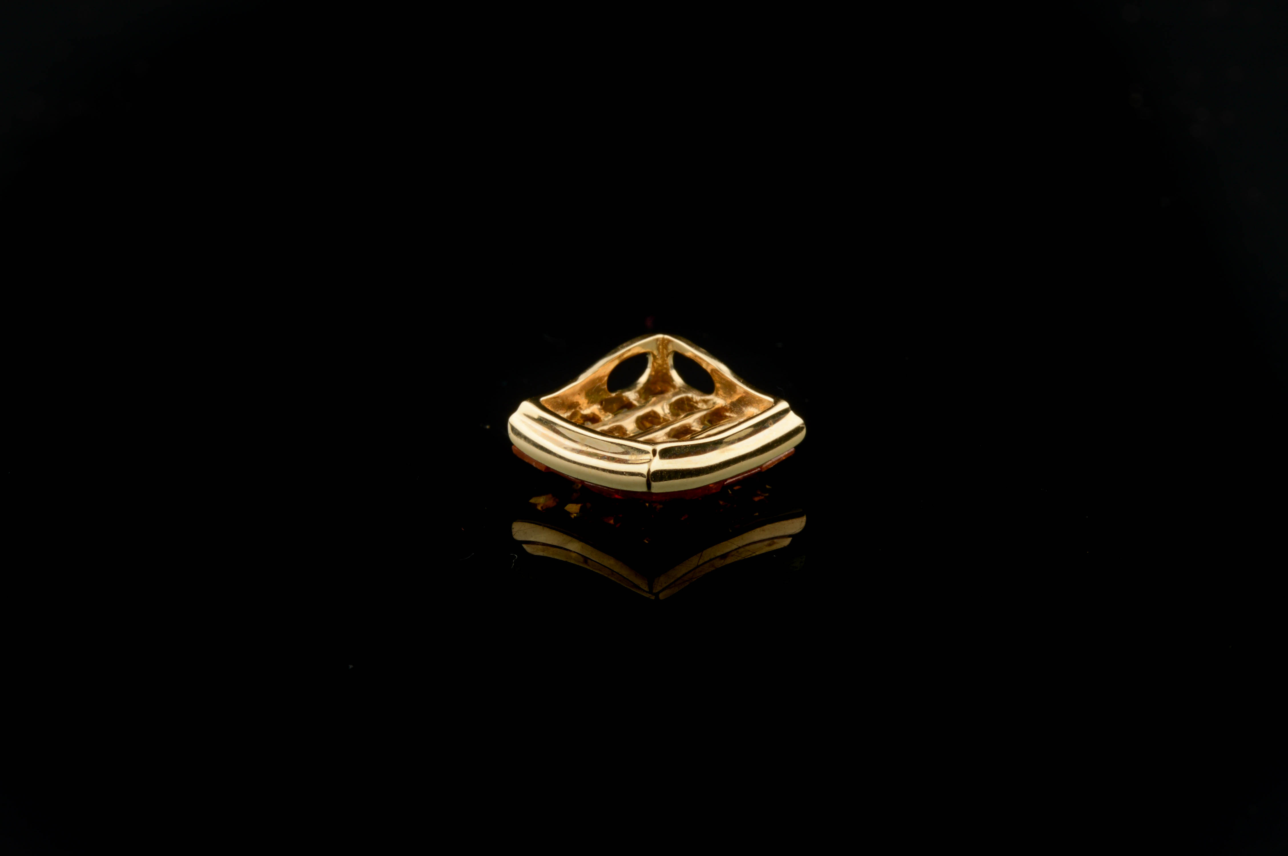 14K Yellow Gold and Multi-Colored Sapphire Pendant