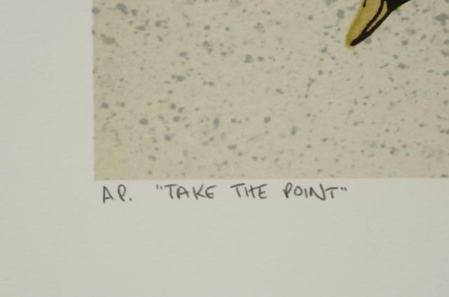 Michael Jay Knigin Lithograph "Take the Point"