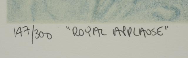 Michael Jay Knigin Lithograph "Royal Applause"